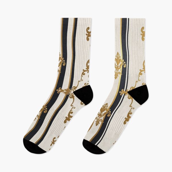 Item preview, Alabaster Black Striped Gold Damask designed and sold by DesignsByPrnces.