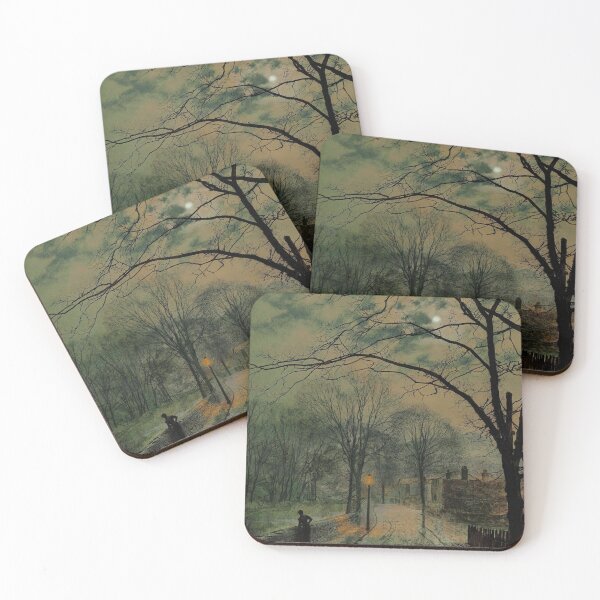 Item preview, A Moonlit Stroll, Isle of Wight - John Atkinson Grimshaw  designed and sold by darkgothicart.