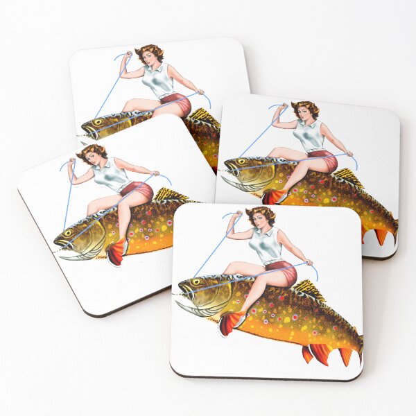 Item preview, Brook Trout Pinup Girl designed and sold by Color4Nature.
