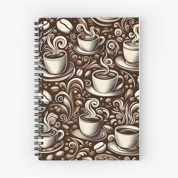 Item preview, Seamless coffee cup and bean pattern designed and sold by Haji Kamora.