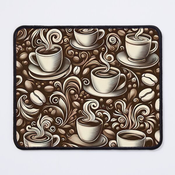 Item preview, Seamless coffee cup and bean pattern designed and sold by Haji Kamora.