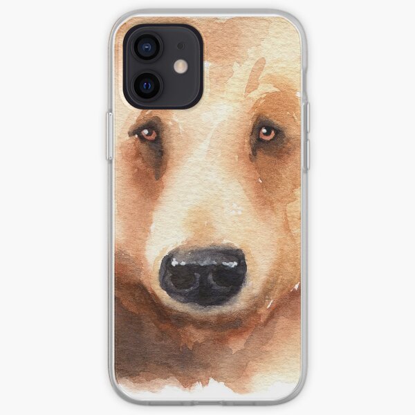 Grizzly Bear Watercolor iPhone Soft Case