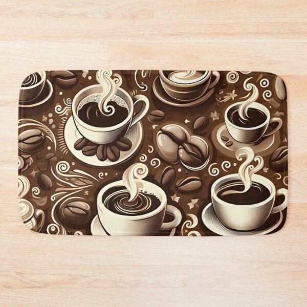 Item preview, Seamless coffee cup and bean pattern designed and sold by Haji  Kamora.