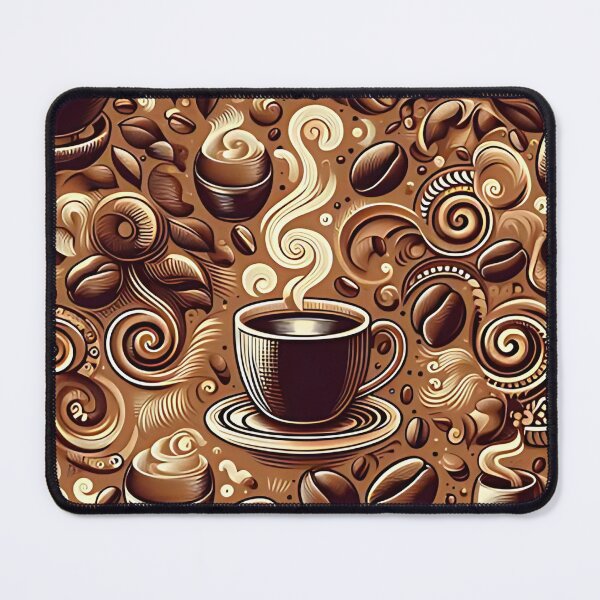 Item preview, Seamless coffee cup and bean pattern designed and sold by Haji Kamora.