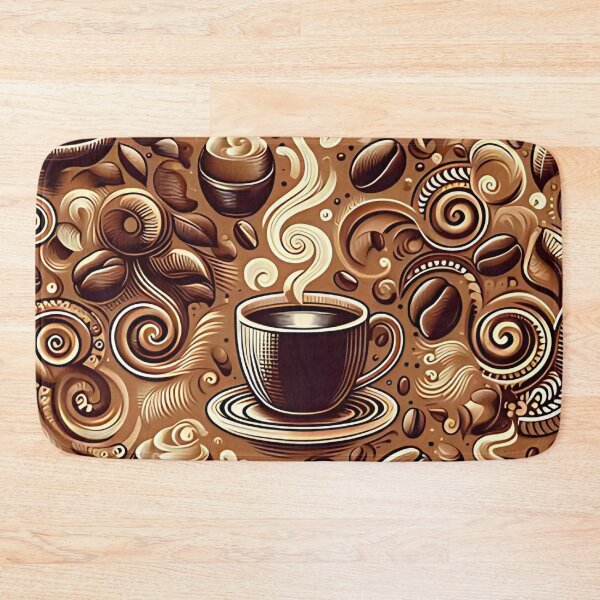 Item preview, Seamless coffee cup and bean pattern designed and sold by Haji  Kamora.