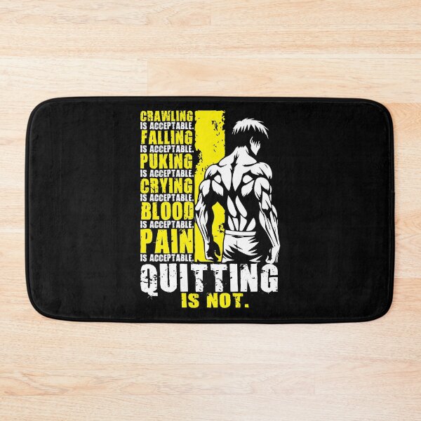 Item preview, Quitting Not Acceptable- Anime Bodybuilding Gym Workout Fitness Motivation designed and sold by chantastical.