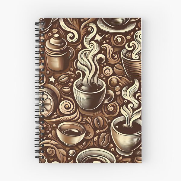 Item preview, Seamless coffee cup and bean pattern designed and sold by Haji Kamora.