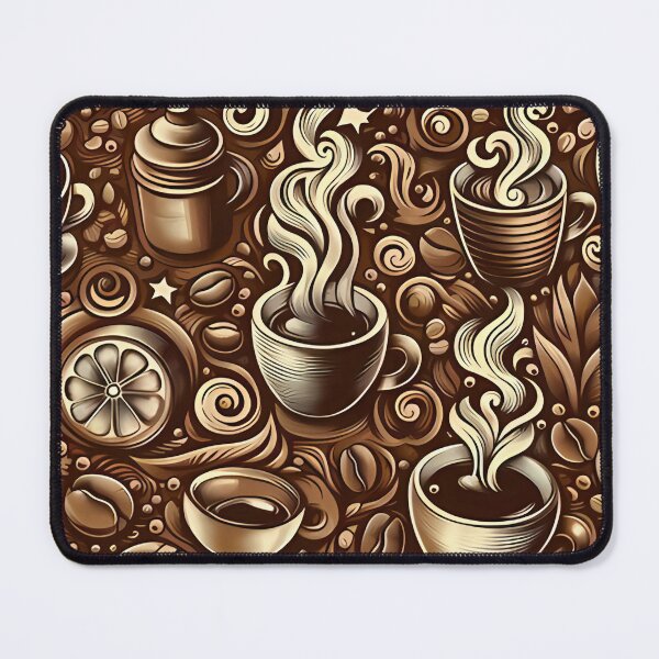 Item preview, Seamless coffee cup and bean pattern designed and sold by Haji Kamora.