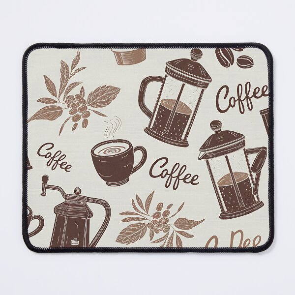 Item preview, Seamless coffee cup and bean pattern designed and sold by Haji Kamora.