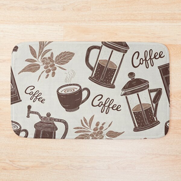 Item preview, Seamless coffee cup and bean pattern designed and sold by Haji  Kamora.