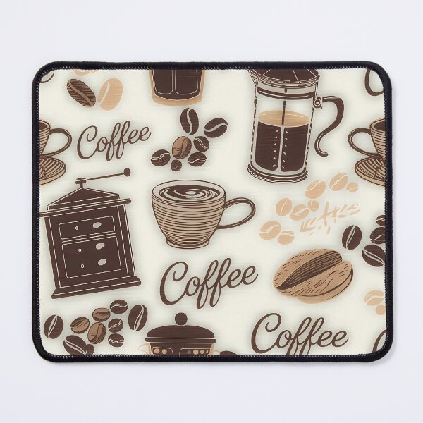 Item preview, Seamless coffee cup and bean pattern designed and sold by Haji  Kamora.