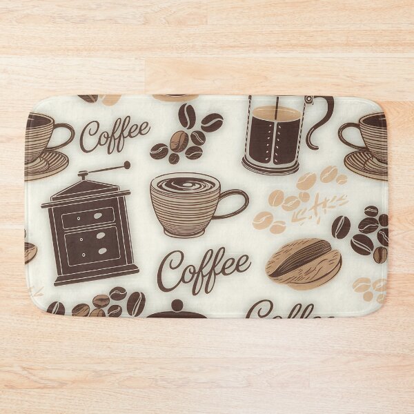 Item preview, Seamless coffee cup and bean pattern designed and sold by Haji  Kamora.