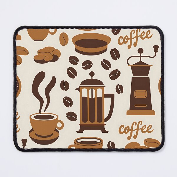 Item preview, Seamless coffee cup and bean pattern designed and sold by Haji  Kamora.