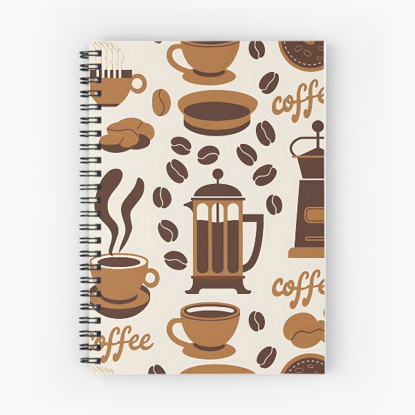 Item preview, Seamless coffee cup and bean pattern designed and sold by Haji Kamora.