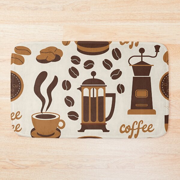 Item preview, Seamless coffee cup and bean pattern designed and sold by Haji  Kamora.