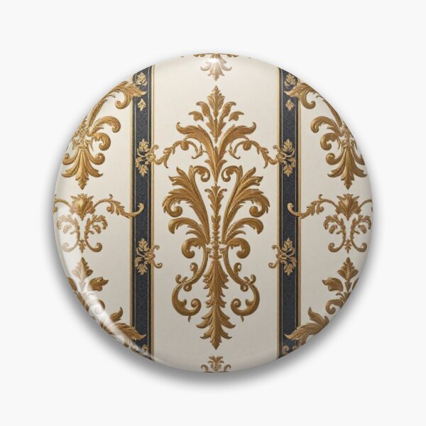 Item preview, Alabaster Black Striped Gold Damask designed and sold by DesignsByPrnces.
