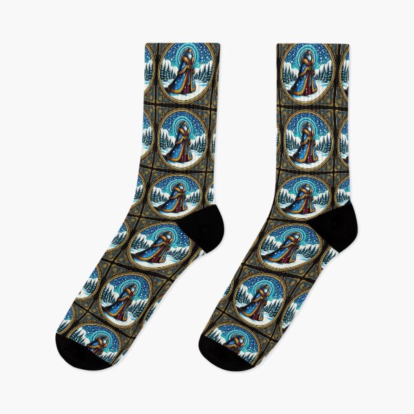 Item preview, Christmas Vintage Winter Blue Santa Claus ,Christmas Santa Claus ,christmas retro,Christmas Vintage designed and sold by Expressions-Sel.