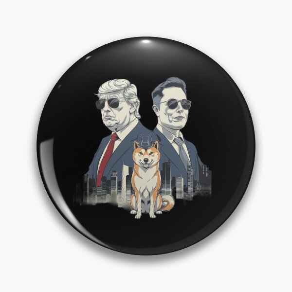 Artikelvorschau, D.O.G.E DOGE Department of Government Efficiency Trump & Elon Musk mit Sonnenbrillen und Wahrzeichen Amerikas entworfen und verkauft von love3617.