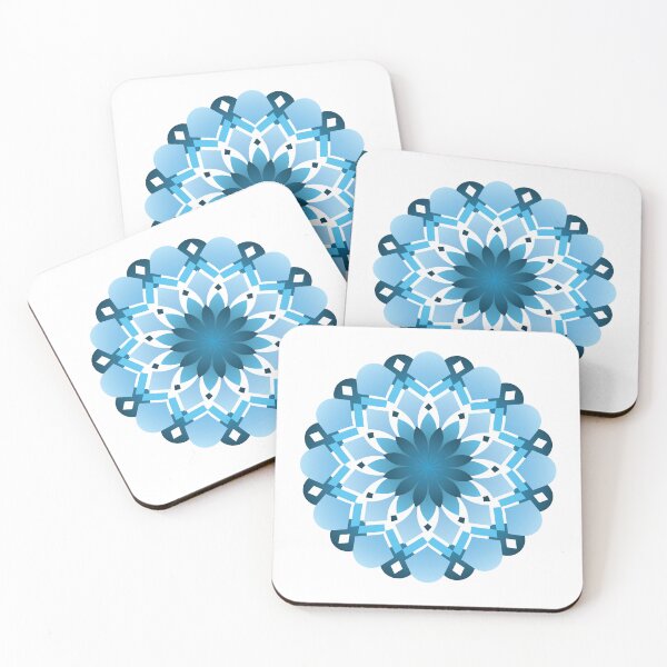 Item preview, Geometric Blue Flower Mandala designed and sold by DHTDesigns.