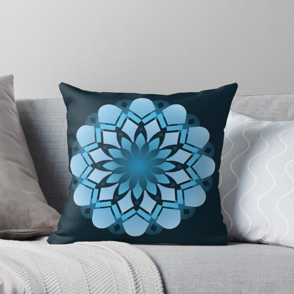 Item preview, Geometric Blue Flower Mandala designed and sold by DHTDesigns.