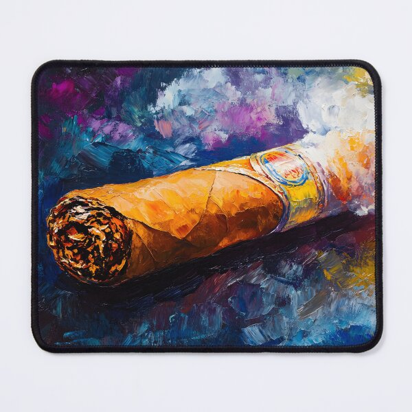 Item preview, Vibrant Cigar Smoke Swirls - Dynamic Colors Enhance Bold Elegance Generative AI designed and sold by OlfactoART Studio.