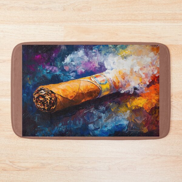 Item preview, Vibrant Cigar Smoke Swirls - Dynamic Colors Enhance Bold Elegance Generative AI designed and sold by OlfactoART Studio.