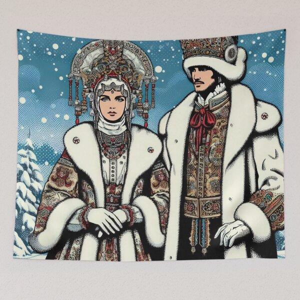 Item preview, Christmas Vintage couple in costume,Christmas couple,christmas retro,Christmas Vintage designed and sold by Expressions-Sel.