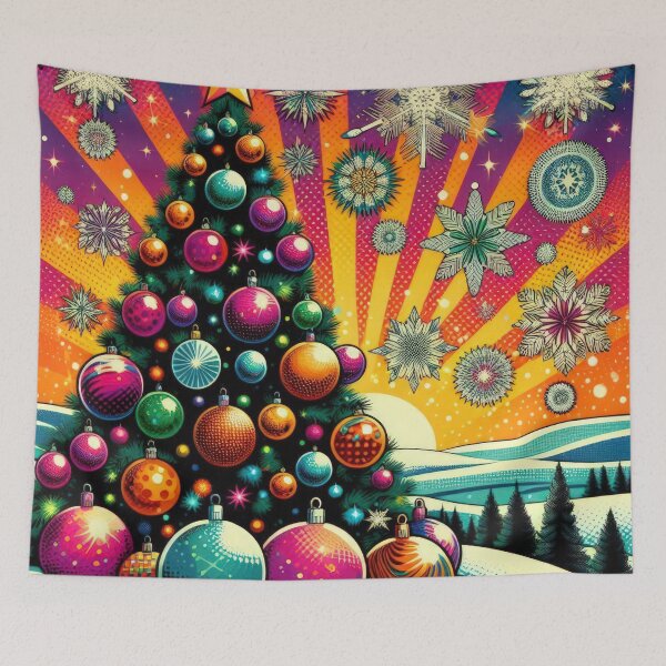 Item preview, Christmas Vintage Colorful Christmas tree,Christmas tree,christmas retro,Christmas Vintage designed and sold by Expressions-Sel.