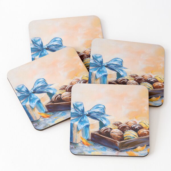 Item preview, Festive Chocolate Gift Box - Assorted Truffles and Warm Decorative Accents AI Generated Abstract Art designed and sold by OlfactoART Studio.