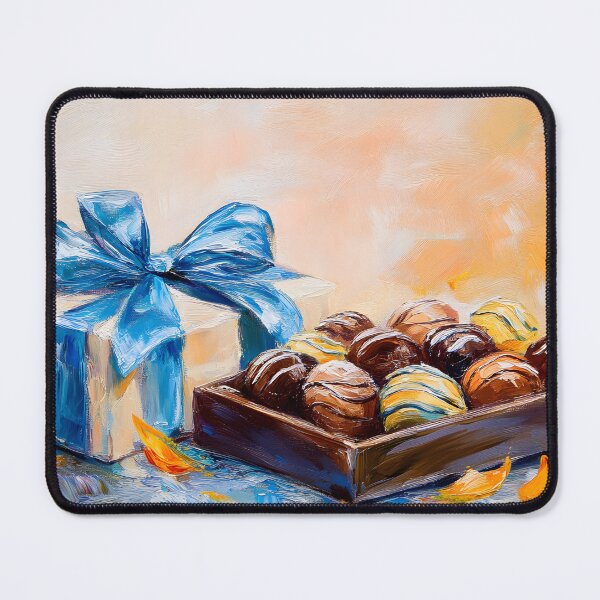 Item preview, Festive Chocolate Gift Box - Assorted Truffles and Warm Decorative Accents AI Generated Abstract Art designed and sold by OlfactoART Studio.