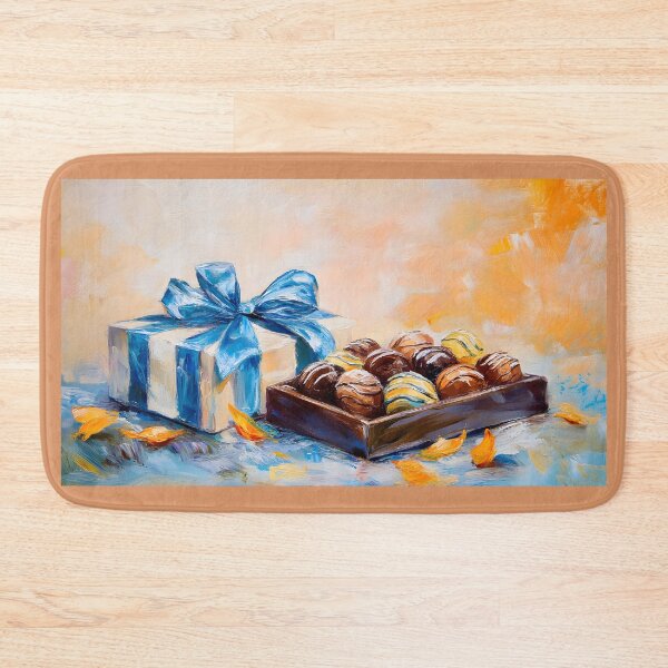 Item preview, Festive Chocolate Gift Box - Assorted Truffles and Warm Decorative Accents AI Generated Abstract Art designed and sold by OlfactoART Studio.