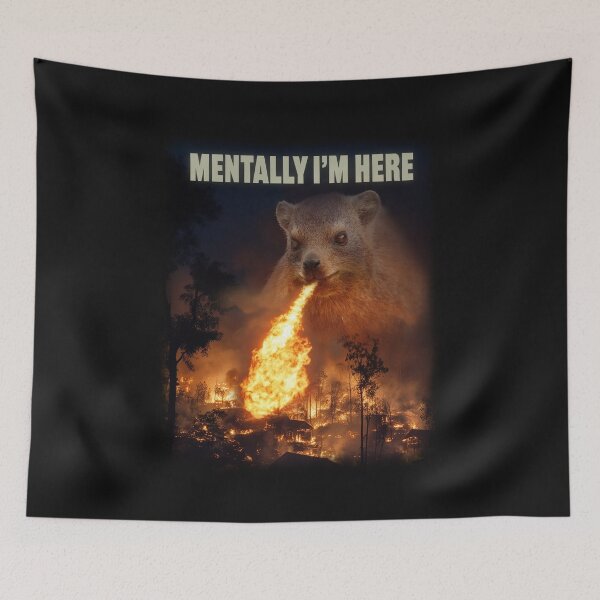 Item preview, Mentally I'm Here Rock Hyrax designed and sold by mrhyrax.