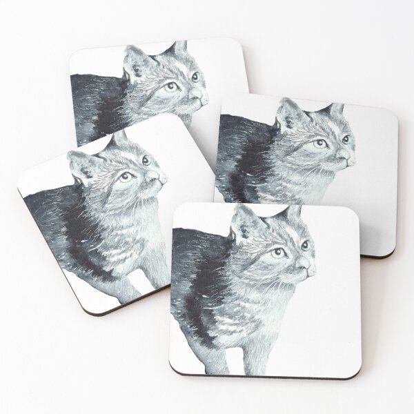Item preview, Cat black and white designed and sold by VikaArt.