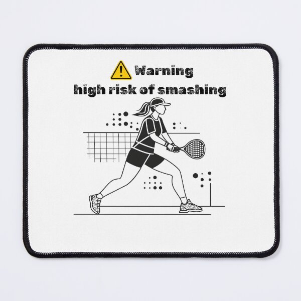 Item preview, Warning: High Risk of Smashing - Fun Padel Design designed and sold by angelaaiproject.