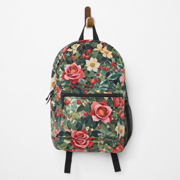 Item preview, Red Roses With Green Leaves Floral Pattern designed and sold by Rosa-Canina64.