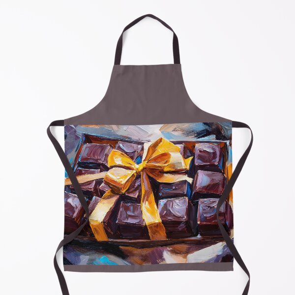 Item preview, Festive Chocolate Gift Box - Vibrant Yellow Ribbon and Bold Artistic Flair Abstract AI Art designed and sold by OlfactoART Studio.