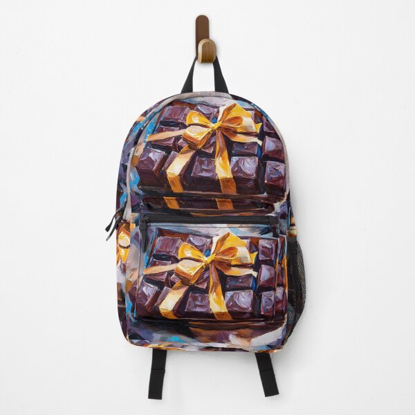 Item preview, Festive Chocolate Gift Box - Vibrant Yellow Ribbon and Bold Artistic Flair Abstract AI Art designed and sold by OlfactoART Studio.