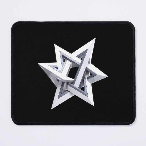 Item preview, Abstractional geometric 3d star designed and sold by RedCircleArt.