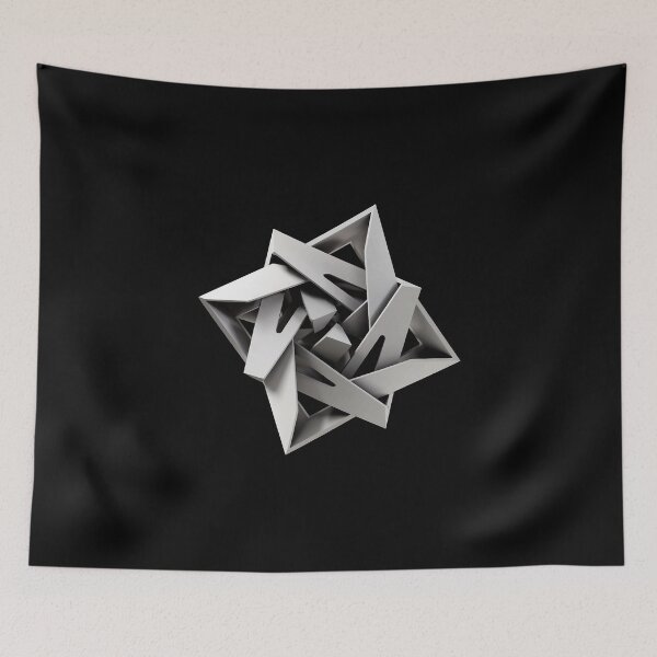 Item preview, Abstractional geometric 3d star designed and sold by RedCircleArt.