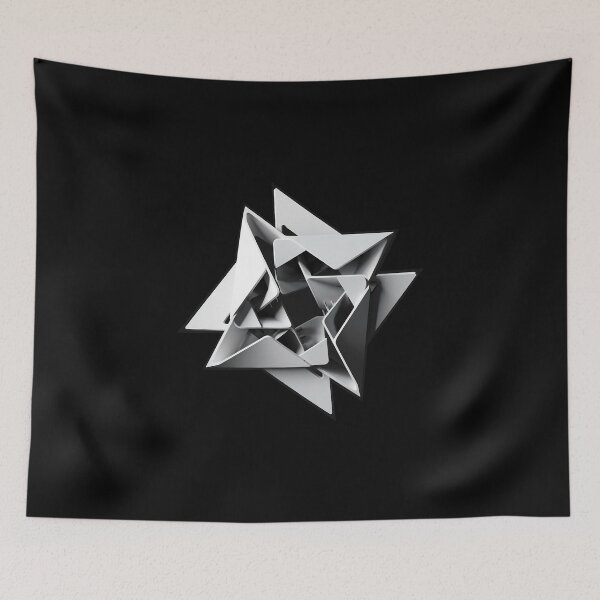 Item preview, Abstractional geometric 3d star designed and sold by RedCircleArt.