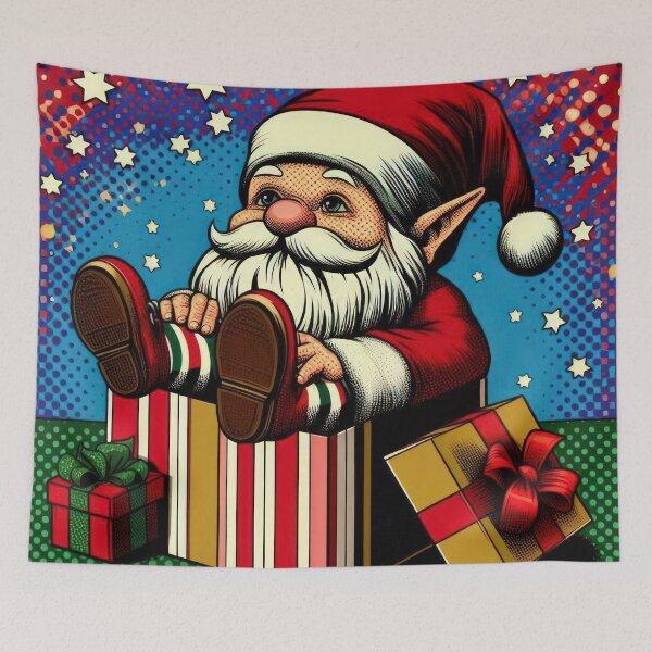 Item preview, Christmas Vintage Dwarf sitting on a gift,Christmas Dwarf,christmas retro,Christmas Vintage designed and sold by Expressions-Sel.