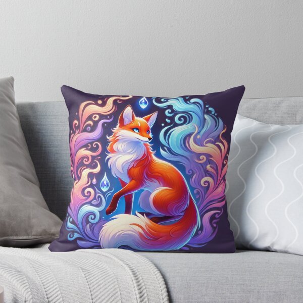 Item preview, Mystical Fox with Glowing Flames - Fantasy Art designed and sold by Feathers & Futhark.