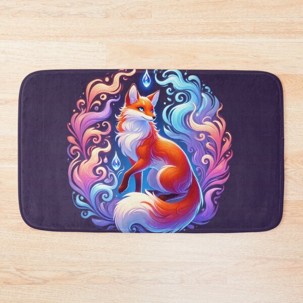 Item preview, Mystical Fox with Glowing Flames - Fantasy Art designed and sold by Feathers & Futhark.