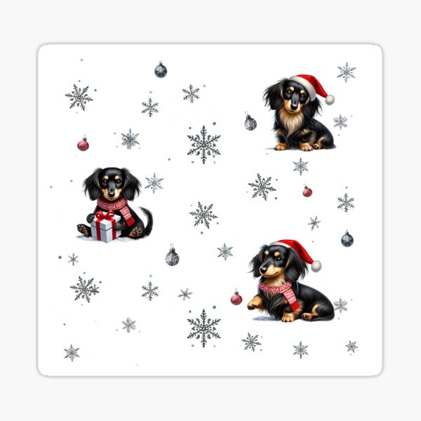 Artikel-Vorschau von Dackel Weihnachten - Wurst Hund digitale Kunst Muster, designt und verkauft von Miriam C.