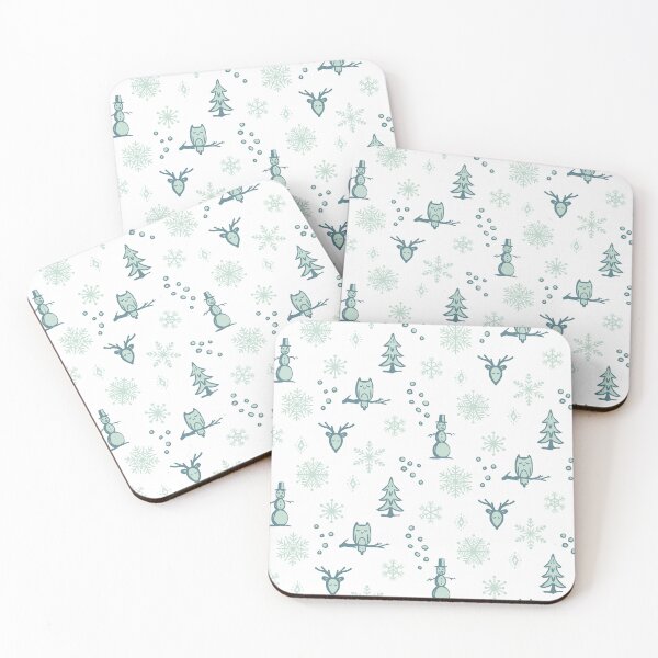 Item preview, Winter Things - Snow, Peacock, Mint designed and sold by Irene Estelle.
