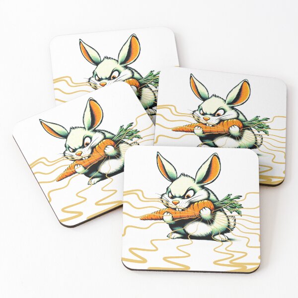 Item preview, Funny Rabbit Eating Carrot – Vintage and Retro Style designed and sold by AstronautMerch.