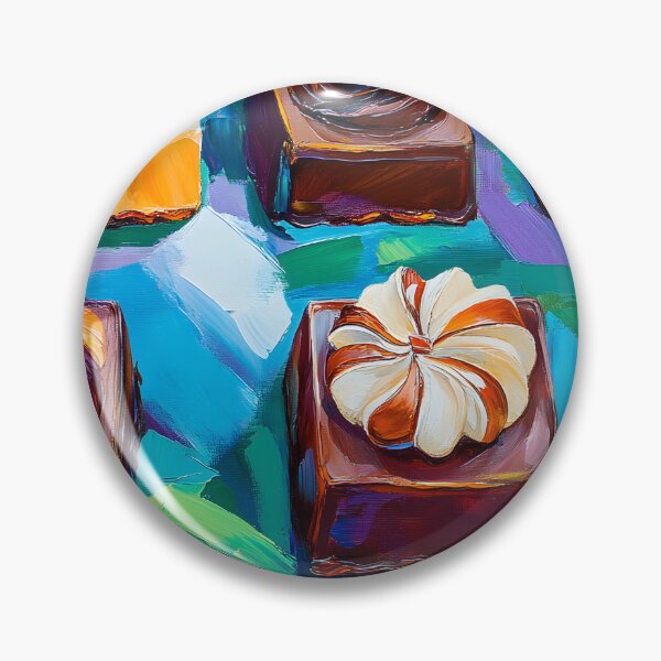 Item preview, Vibrant Square Chocolates - Colorful Swirls and Bold Artistic Patterns Abstract Digital AI Art designed and sold by OlfactoART Studio.