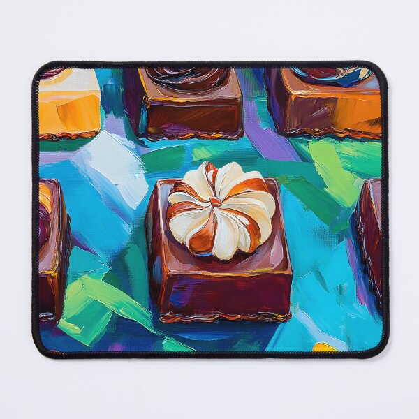 Item preview, Vibrant Square Chocolates - Colorful Swirls and Bold Artistic Patterns Abstract Digital AI Art designed and sold by OlfactoART Studio.