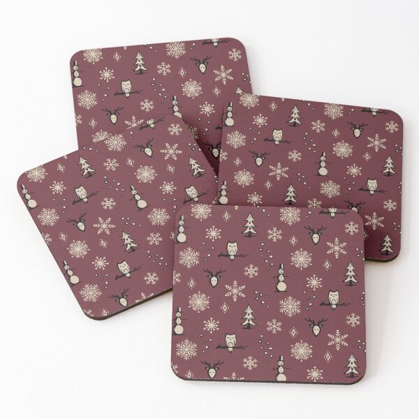 Item preview, Winter Things - Wine, Coal, Dove designed and sold by Irene Estelle.