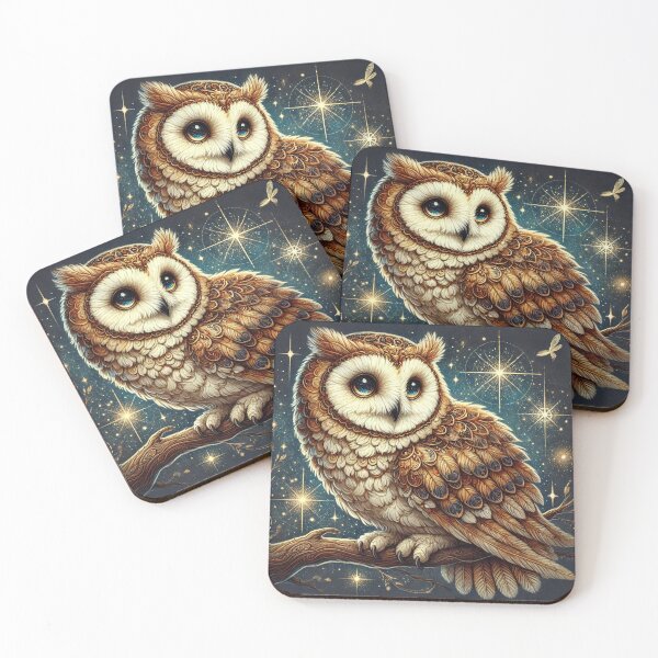 Item preview, Mystical Owl with Golden Hues designed and sold by Feathers & Futhark.